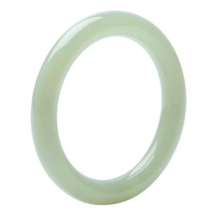 印象眸和田玉手镯女冰晴水湖水绿平安镯玉镯子玉石礼物【尊享级】