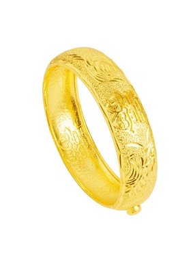 龙凤手镯沙金雕花婚庆礼品