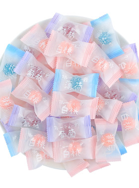 阿鸣哥高颜值白桃水果汁薄荷硬糖