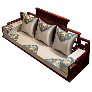 新中式罗汉床高档座垫沙发垫专用垫子五件套中式红木沙发坐垫定制