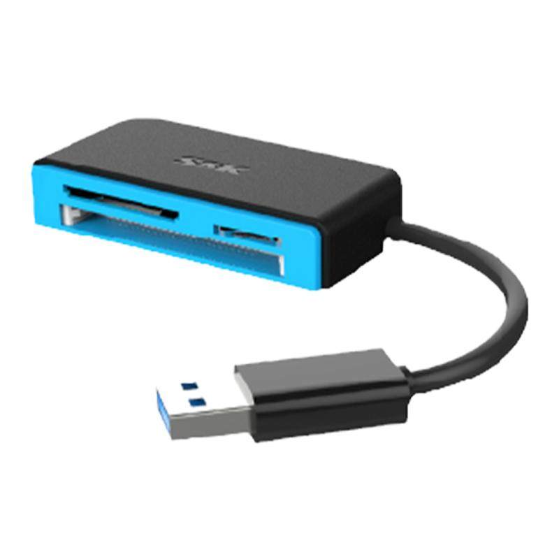 SSK/飚王 USB3.0高速读卡器多合一可读CF SD大卡TF手机小卡 尼康佳能单反相机通用电脑车载两用读卡器SCRM