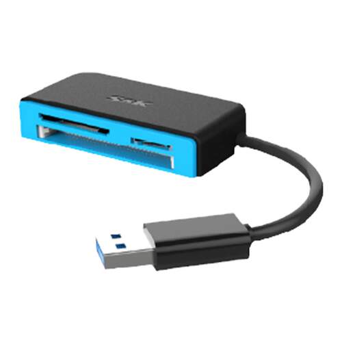 SSK/飚王 USB3.0高速读卡器多合一可读CF SD大卡TF手机小卡 尼康佳能单反相机通用电脑车载两用读卡器SCRM330