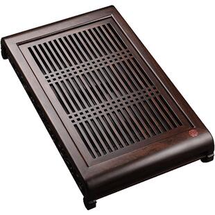 从简黑檀木茶盘茶托盘实木储水式简约2025新款茶台家用小茶台茶具