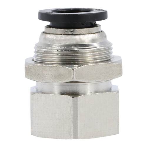 CHPISCO气管快速接头PMF8-02气动内牙螺纹6mm01穿板隔板直通快插