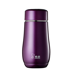 希诺保温杯女士可爱便携304不锈钢带盖儿童学生小号时尚泡水杯子