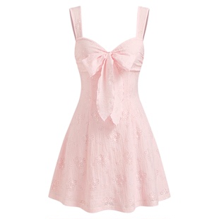 CIDER 蕾丝甜美蝴蝶结辣妹性露背吊带连衣裙114606954