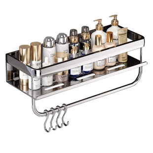 卫生间置物架304不锈钢浴室收纳架免打孔可拆卸厕所洗手台置物架