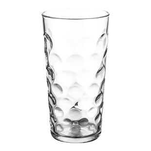 Glasslock进口钢化玻璃啤酒杯子家用波点水杯微波炉加热牛奶杯子