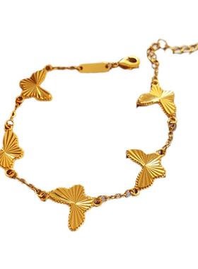 金色蝴蝶手链高级感手绳