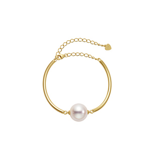 【极简】未栀 天然淡水珍珠手镯S925纯银镀金轻奢小众手链女送礼