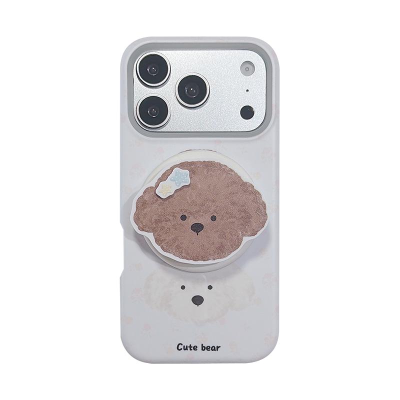 适用于iPhone碎花小狗磁吸手机壳