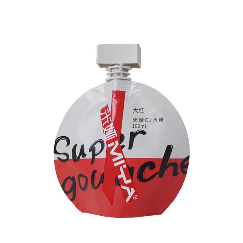 米娅cj超级水粉颜料S7重彩补充包100ml300毫升袋装钛白色单个色彩绘画米亚丙粉美术生专用54色太空灰联考替换