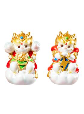 故宫淘宝宫猫门神摆件套装