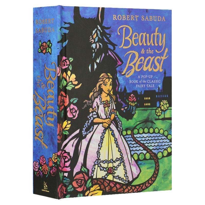 美女与野兽 立体书 英文原版 Beauty and the Beast 精装 pop up book 0-3-4岁3D弹起教具玩具益智互动图画书 进口英语书籍