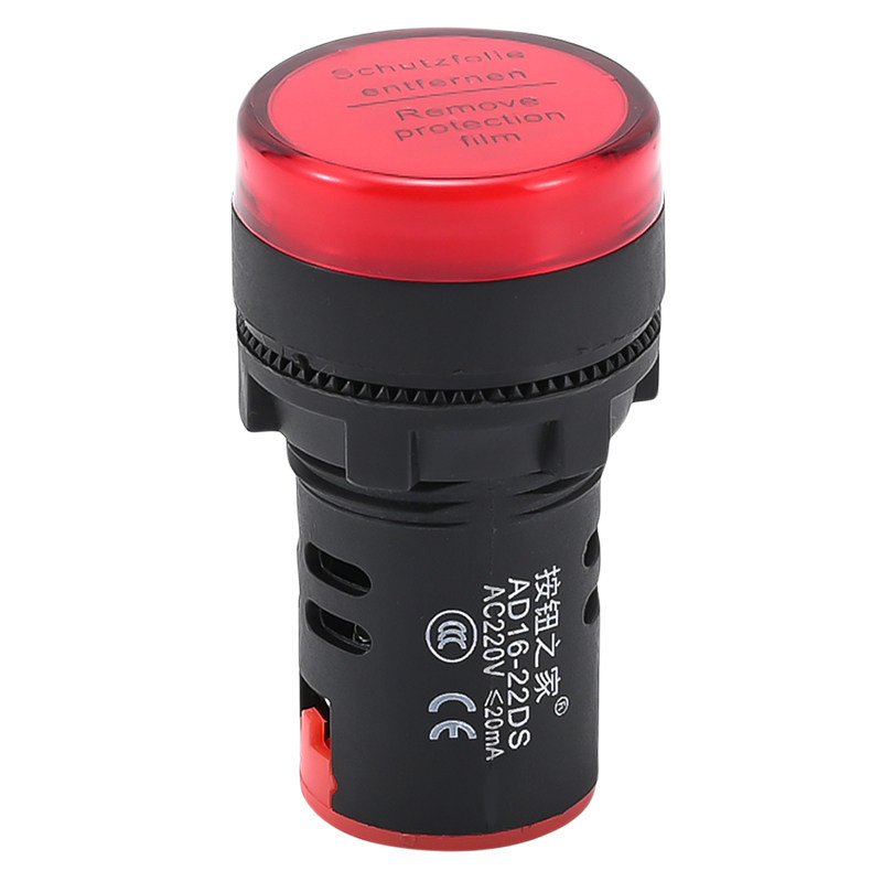 LED电源指示灯220V信号灯AD16-22DS红绿黄蓝白mm 12V直流24V380V