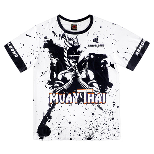龙虎铠甲拳魂泰影搏击运动训练服泰拳击MMA战士定制UFC短袖短裤