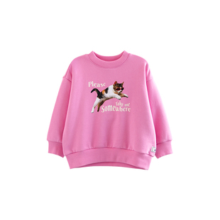 【130码】ILOVEJ韩国童装儿童冬季加绒卫衣休闲圆领上衣/JXWTO01