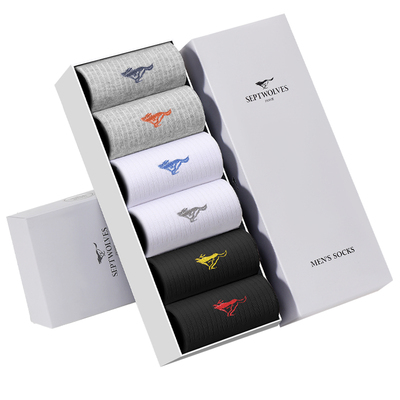 臭脚包退七匹狼纯棉男士防臭短袜