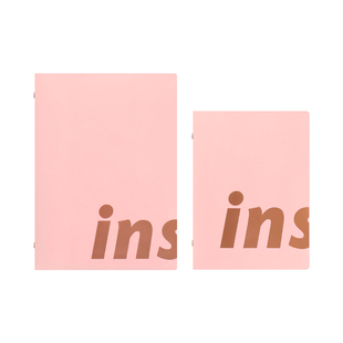 尼家 B5北欧ins莫兰迪粉学生会议a5烫金笔记本子手账活页夹记事本