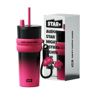 世大家大容量吸管保温杯女陶瓷内胆2025新款咖啡随行杯子车载水杯