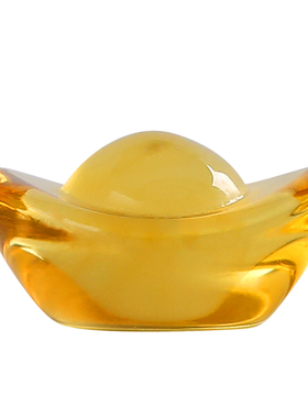 黄水晶摆件金元宝招财进宝七彩