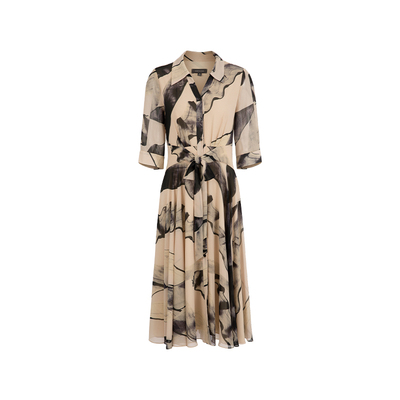 MARYLING衬衣式印花连衣裙