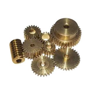 0.5模数 黄铜齿轮蜗杆8 9 10 12 14 15 16 20 24齿 圆柱直齿轮
