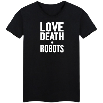 热播高分剧爱死机概念T恤love death robots T恤休闲纯棉潮流
