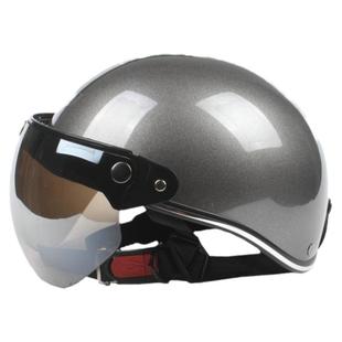 台湾EVO新铁灰电动摩托车头盔安全帽男女3c认证防晒紫外线四夏季