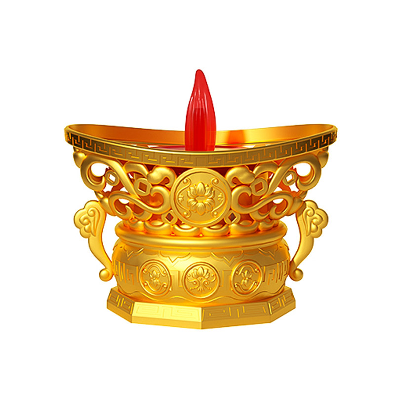 LED电子蜡烛灯无烟电烛台礼佛招财神灯长明灯摇摆火焰电池可插电