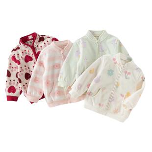 【抱抱衣】戴维贝拉女童摇粒绒外套2026新款春装上衣儿童宝宝衣服