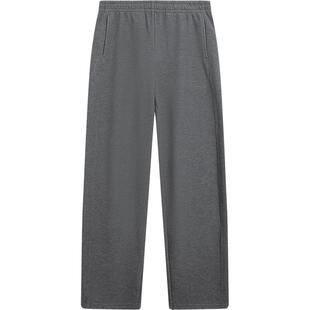 李宁热力裤丨卫裤女新款加绒裤保暖春季休闲白色裤子直筒运动裤