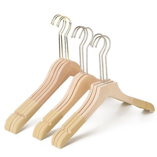 服装店衣架加粗款防滑无痕实木衣架定制店名直播间展示木衣撑衣挂