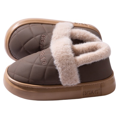 防水棉拖鞋男士2025新款冬季保暖