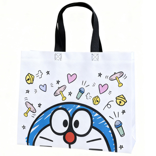 童装手提袋特厚覆膜无纺布服装袋定制logo礼品包装袋卡通猫鞋袋子