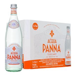意大利进口Panna普娜天然矿泉水250ml*24玻璃小瓶装弱碱性饮用水