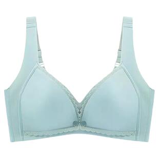 喂奶孕期薄款聚拢文胸前扣防走光防下垂哺乳无钢圈宽肩孕妇内衣女