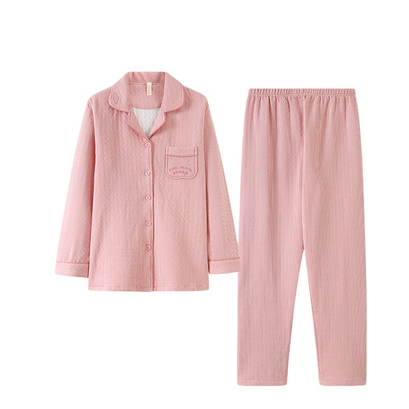 美梦家居服套装款女空气棉夹层