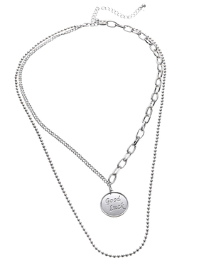 双层长款吊坠情侣百搭毛衣链