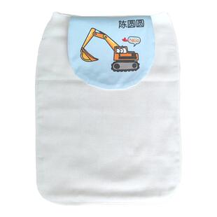 男孩汗巾儿童纯棉幼儿园绣名字大号A类吸汗巾宝宝婴儿垫背隔汗巾