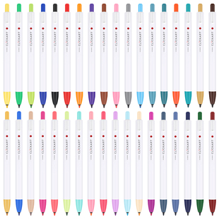 日本zebra斑马按动水彩笔clickart水性彩色画画笔36色淡色系套装儿童美术学生用标记笔便携绘画工具手帐涂鸦