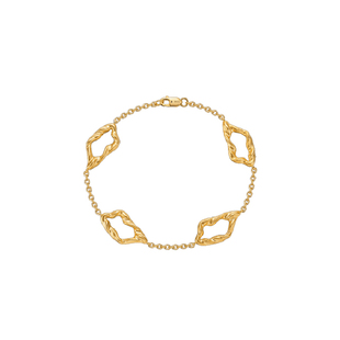 赫纳HENA 925银厚镀24K金高级感精致手链女简约设计手工素链手饰