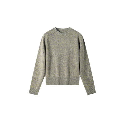 逸阳休闲宽松圆领百搭羊毛针织衫