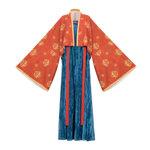 花朝记|流霞|唐制汉服法门寺披衫齐胸交窬裙丝绒红色传统复古风