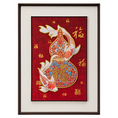 朱炳仁铜壁画福禄锦鲤
