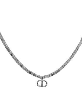 猪鼻孔方块冷淡风秋冬毛衣链