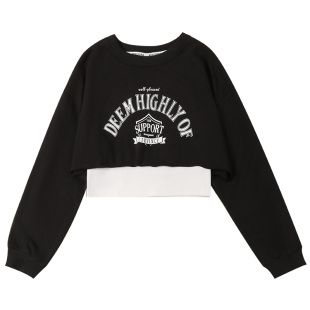 女童卫衣春秋款2025新款女大童网红炸街高腰上衣儿童秋季短款外套