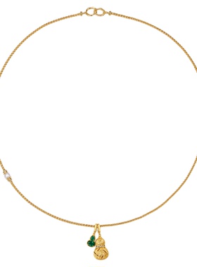 曼古银葫芦玛瑙毛衣链生日礼物