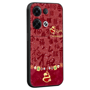 luckrider适用于opporeno8pro+手机壳pfzm10高级感oppo荷花彩绘reno8pro+新中式pfzm10江南风oppo保护套软ren