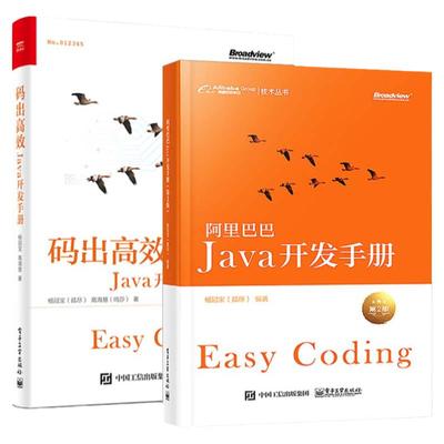 套装2本 码出高效:Java开发手册+阿里巴巴Java开发手册 第2版第二版 提炼阿里巴巴集团技术团队经验软件设计智慧书 电子工业出版社